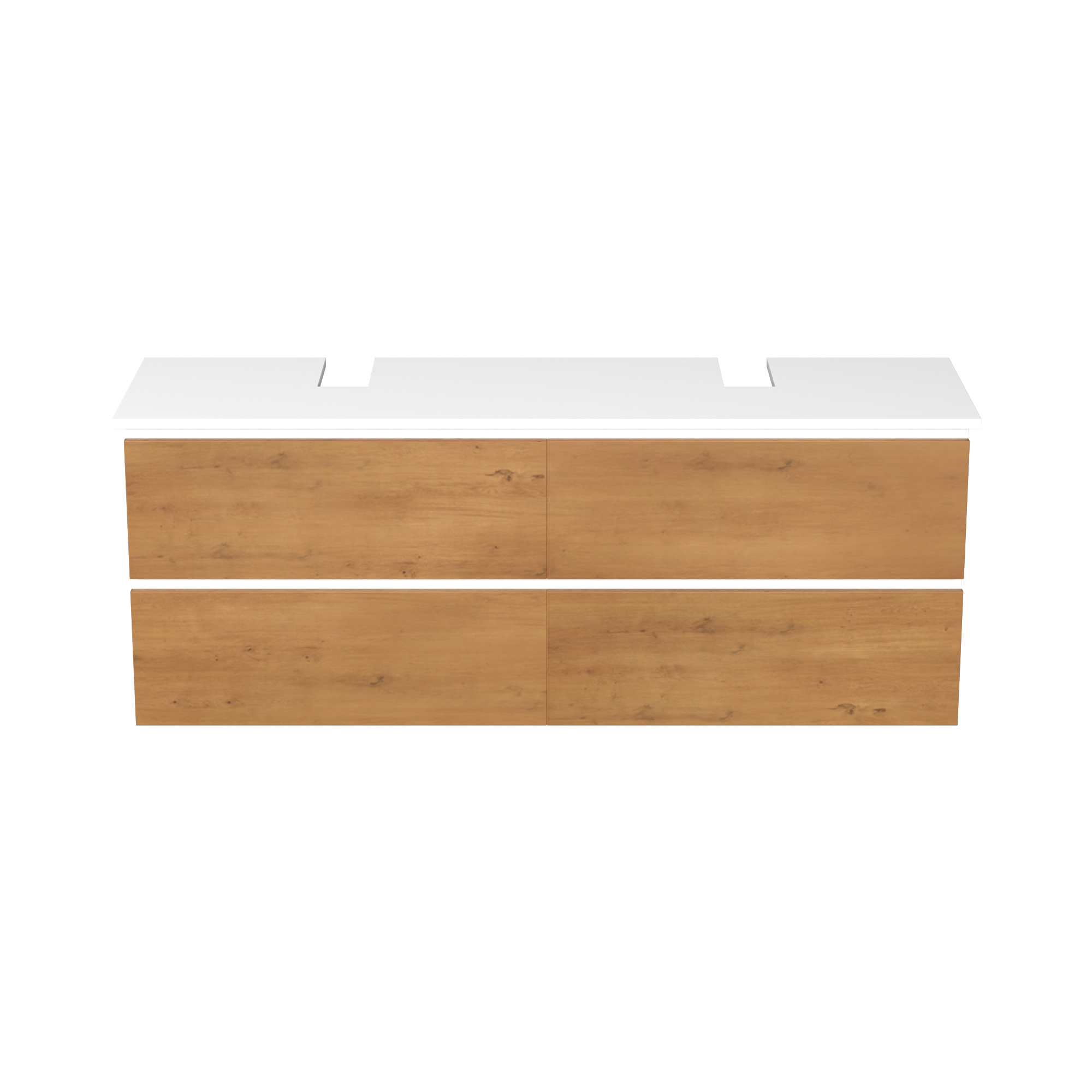 Garlivo Waschbeckenunterschrank GLB-160 Eiche mit Schubladen
