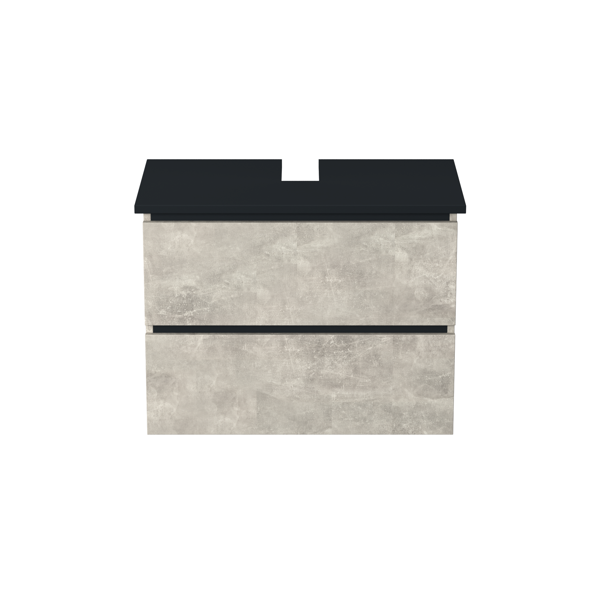 Garlivo Waschbeckenunterschrank GLB-80 Beton mit Schubladen