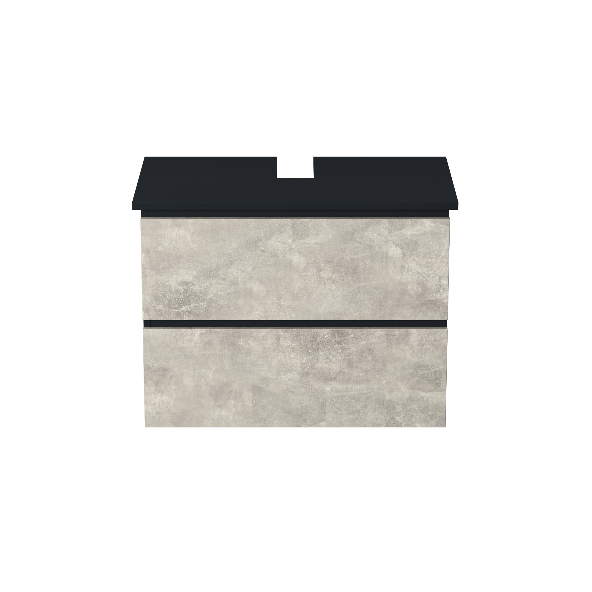 Garlivo Waschbeckenunterschrank GLB-80 Beton mit Schubladen