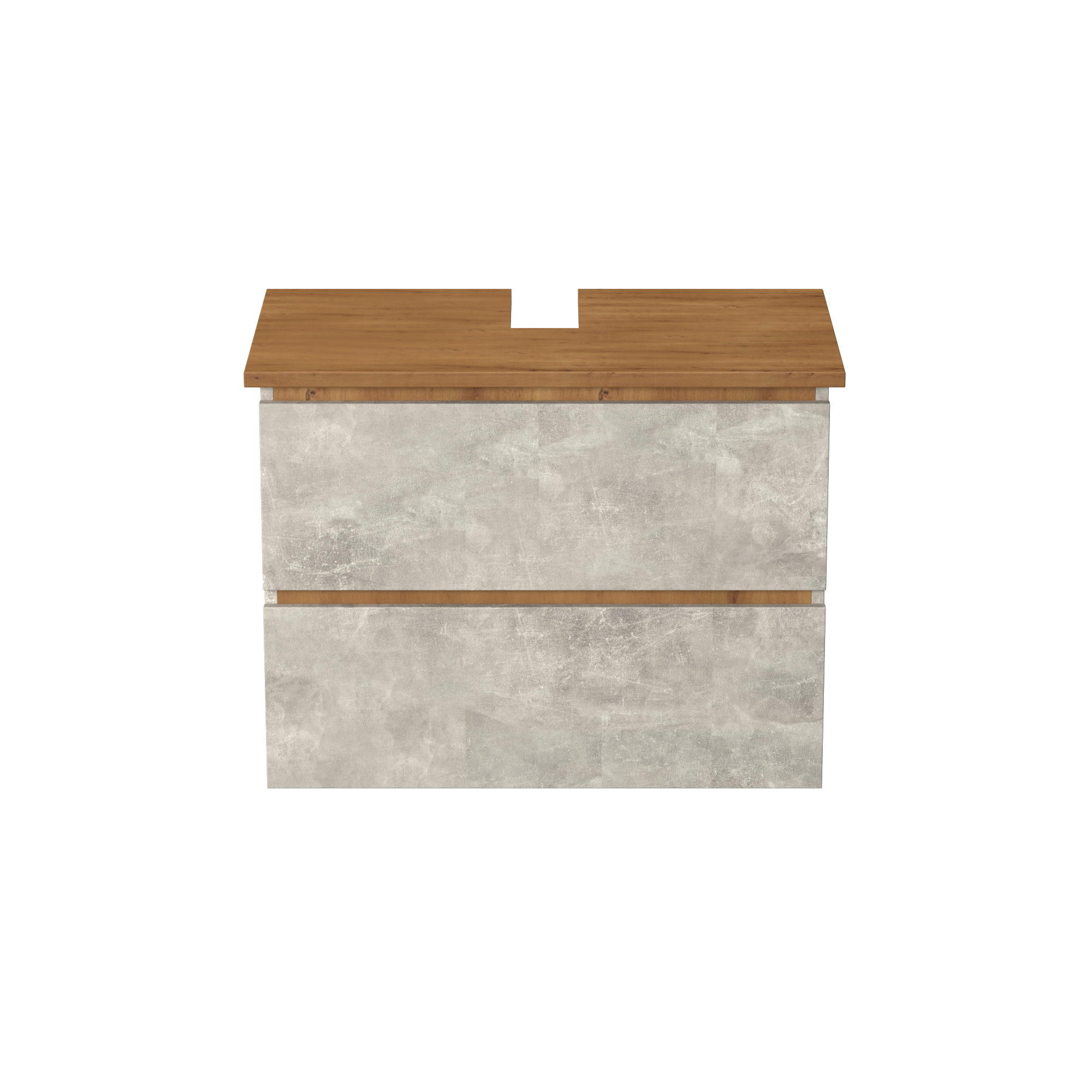 Garlivo Waschbeckenunterschrank GLB-80 Beton mit Schubladen