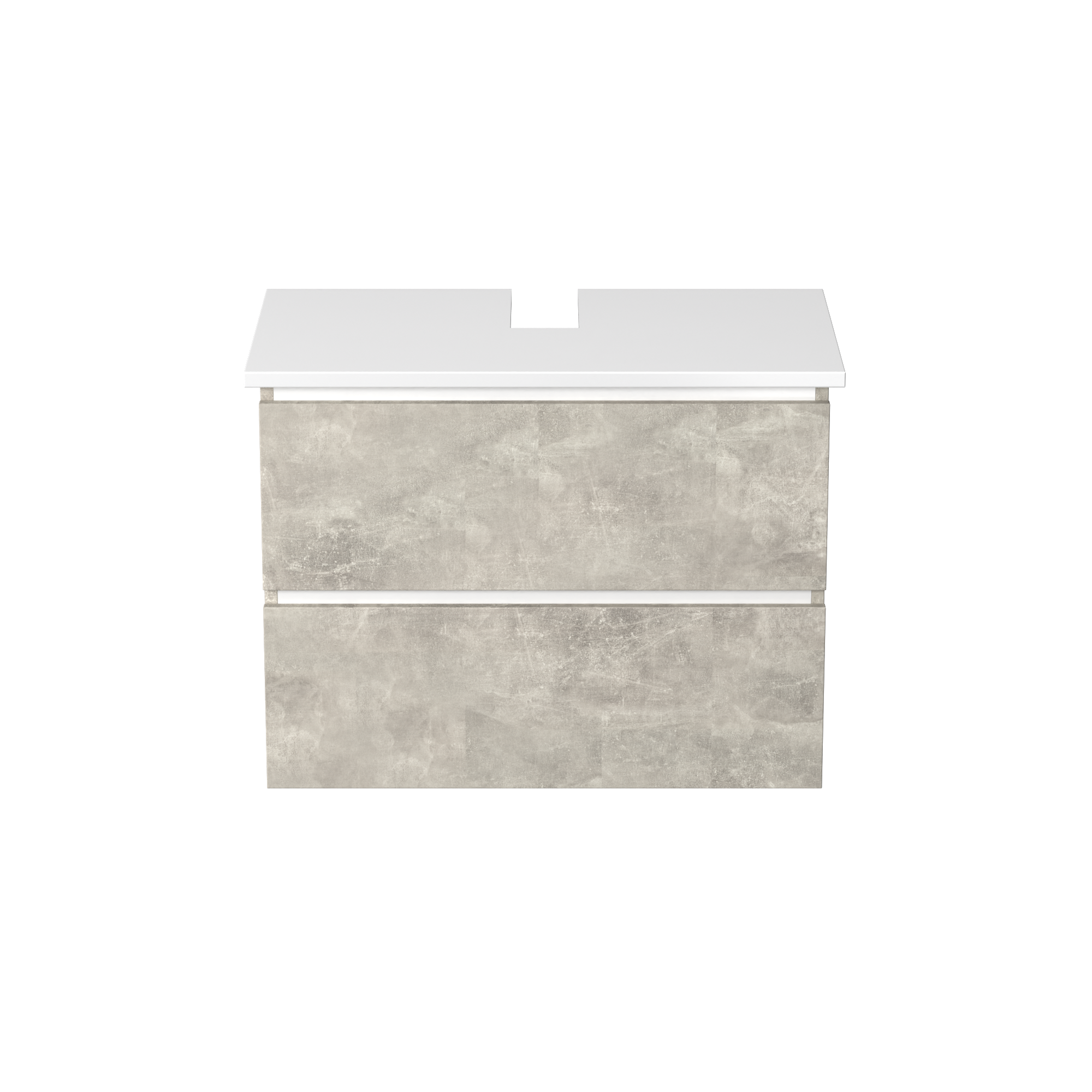 Garlivo Waschbeckenunterschrank GLB-80 Beton mit Schubladen