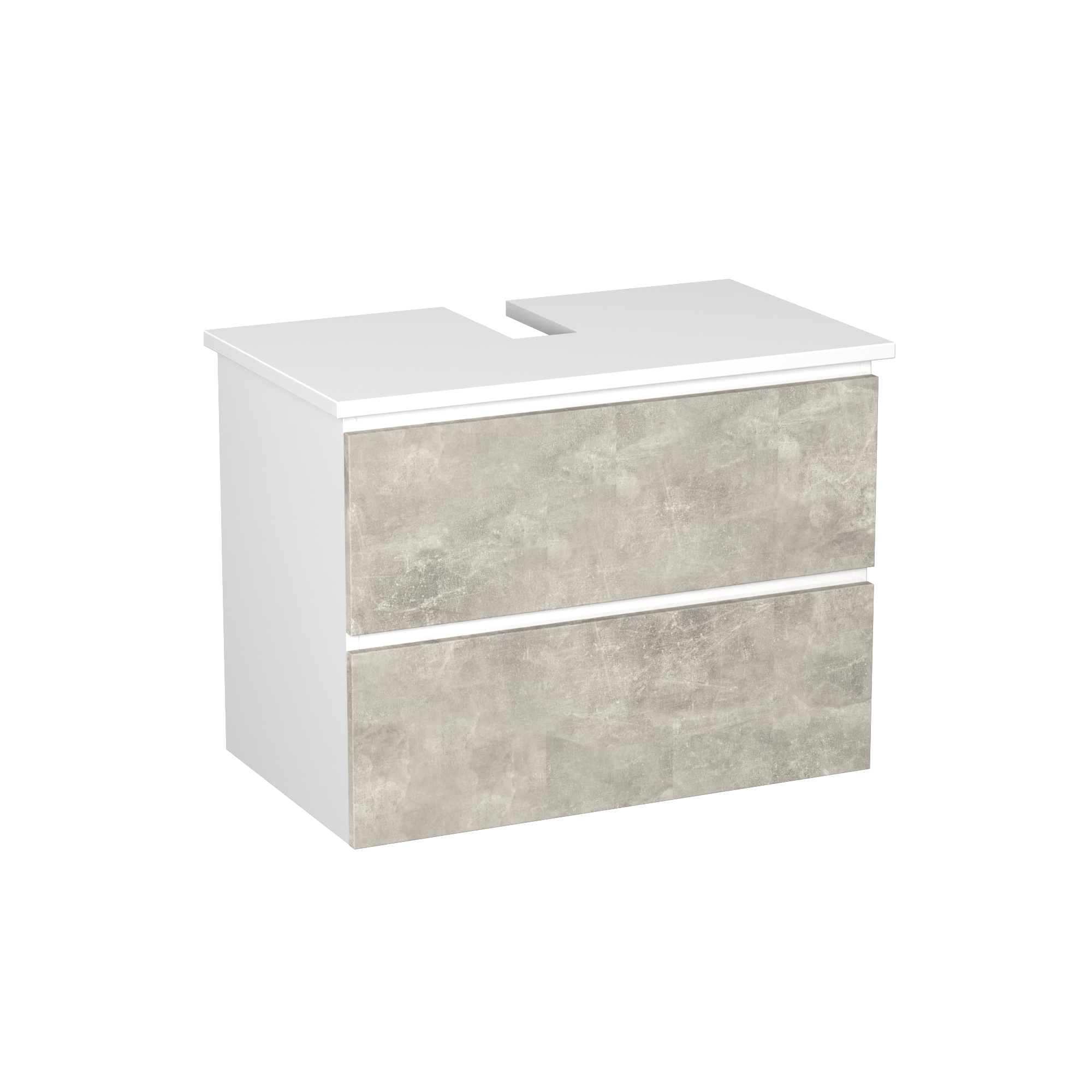 Garlivo Waschbeckenunterschrank GLB-80 Beton mit Schubladen