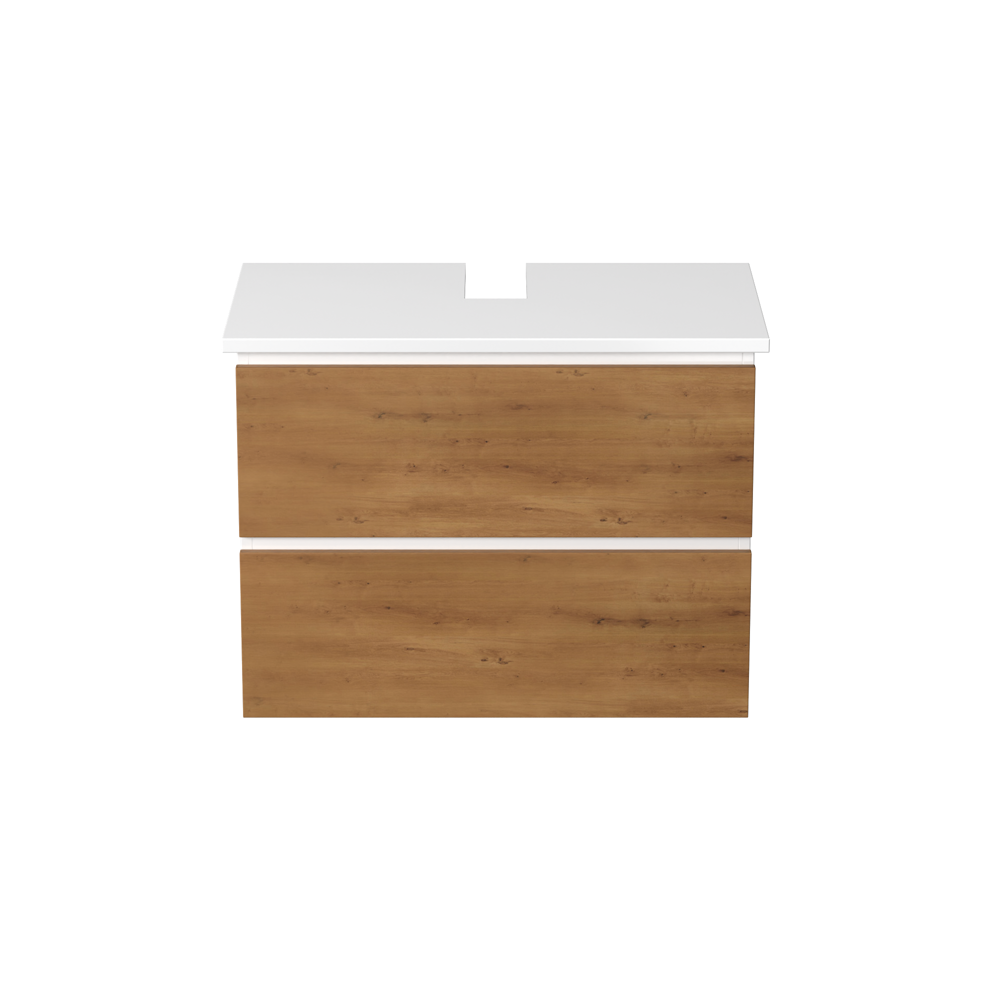 Garlivo Waschbeckenunterschrank GLB-80 Eiche mit Schubladen