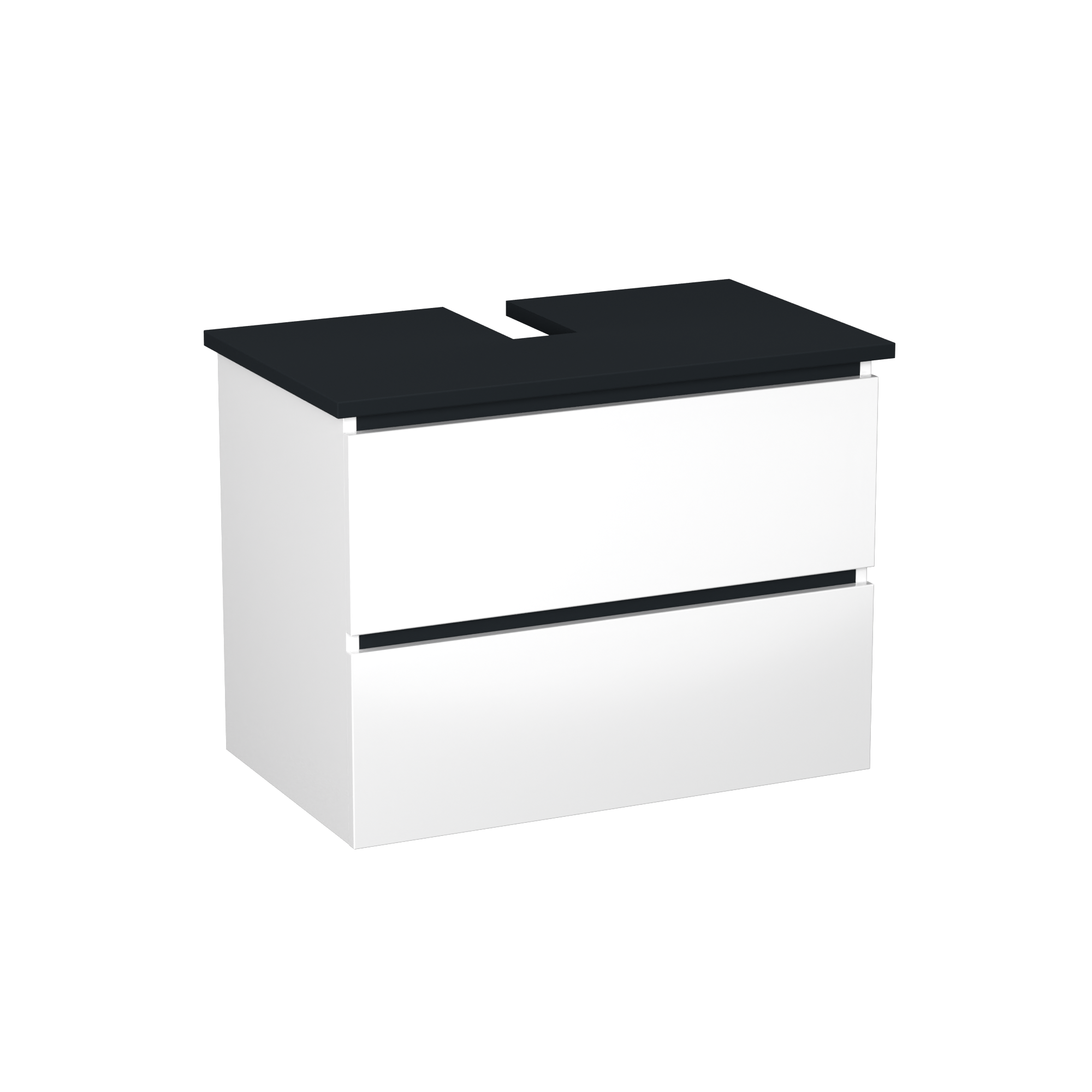 Garlivo Waschbeckenunterschrank GLB-80 Weiss mit Schubladen