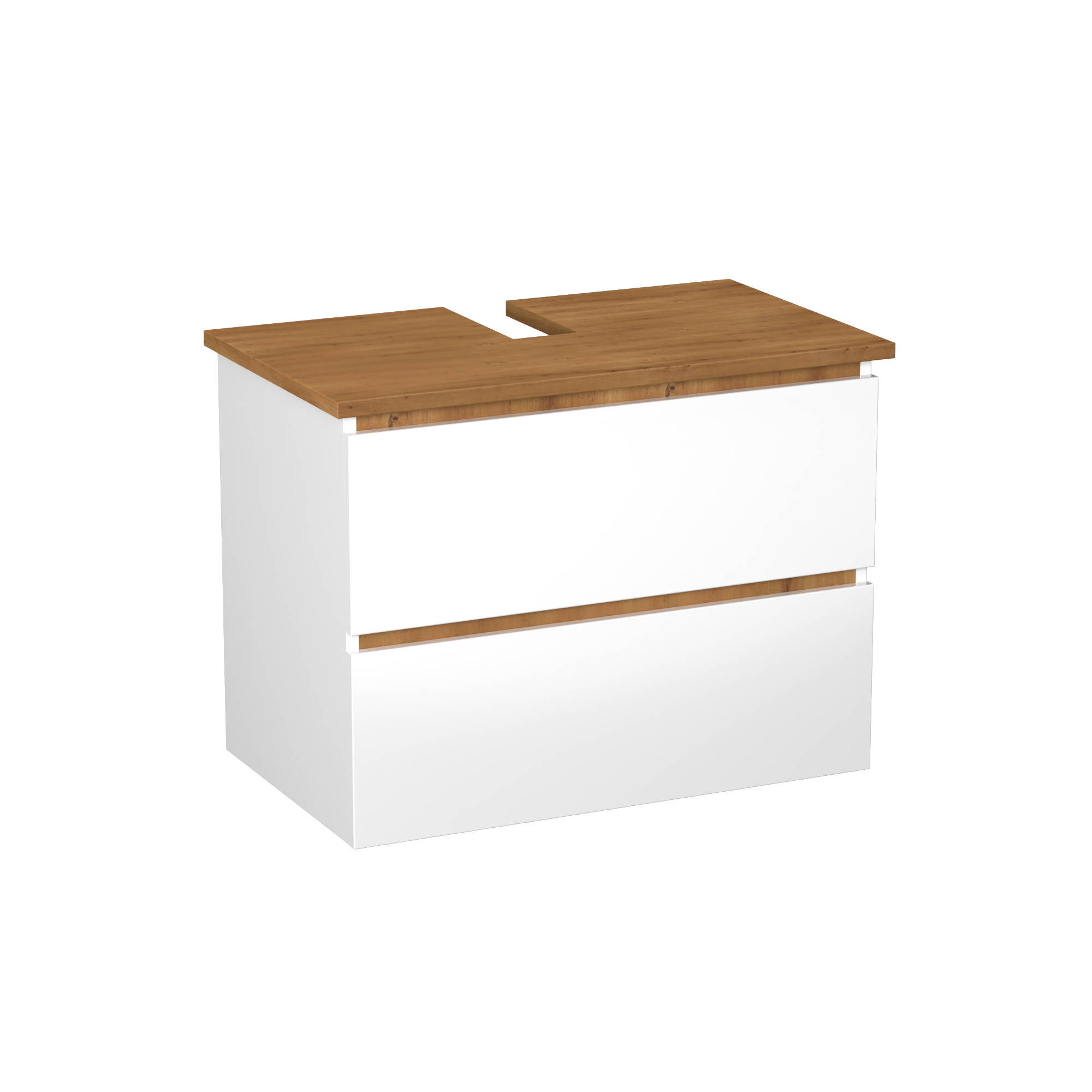 Garlivo Waschbeckenunterschrank GLB-80 Weiss mit Schubladen