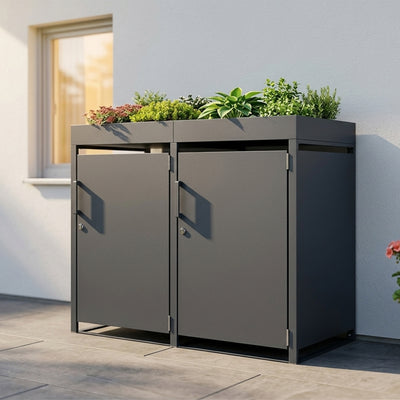 Garlivo Blaustern 2er Mülltonnenbox