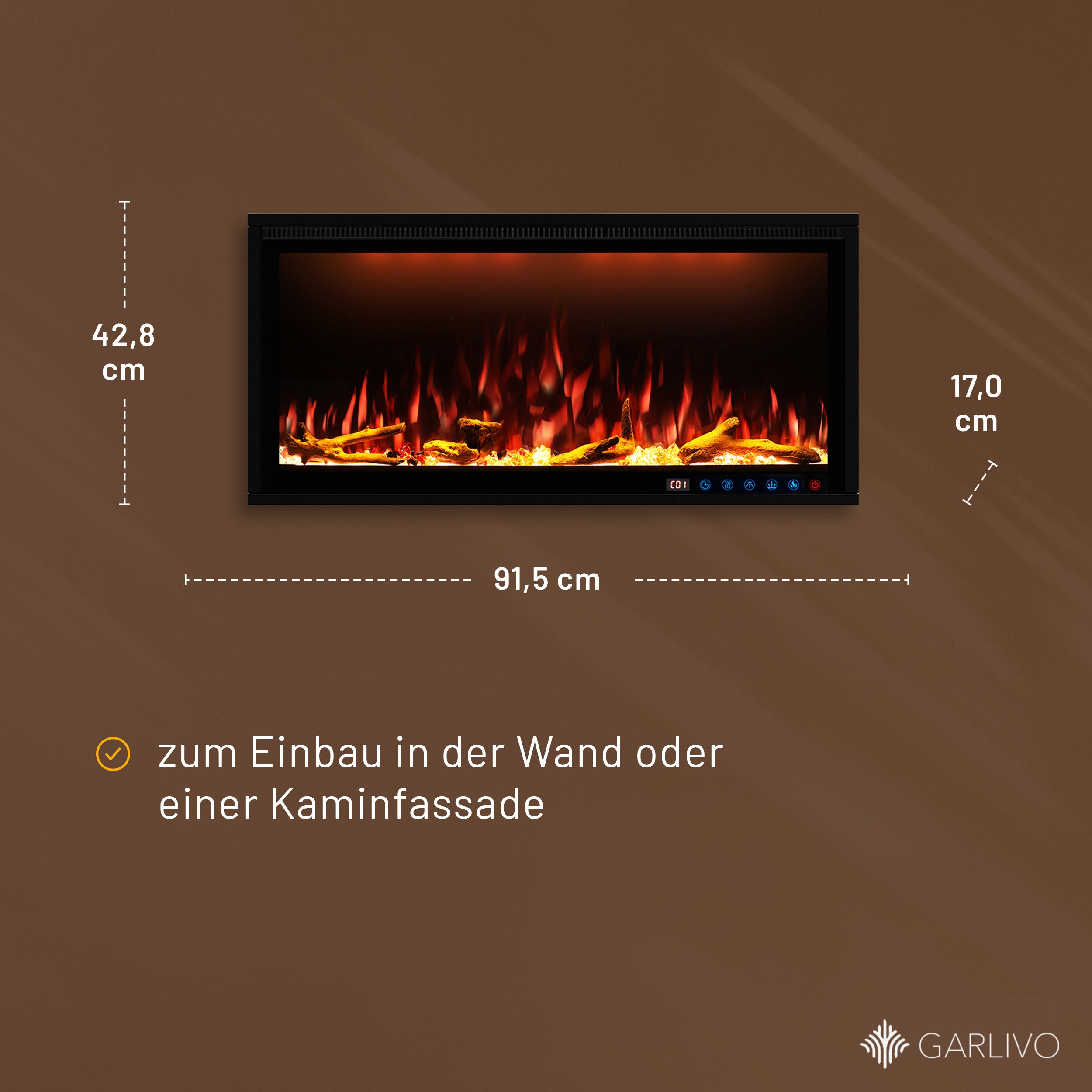 Garlivo Smart Wall Elektrokamineinsatz
