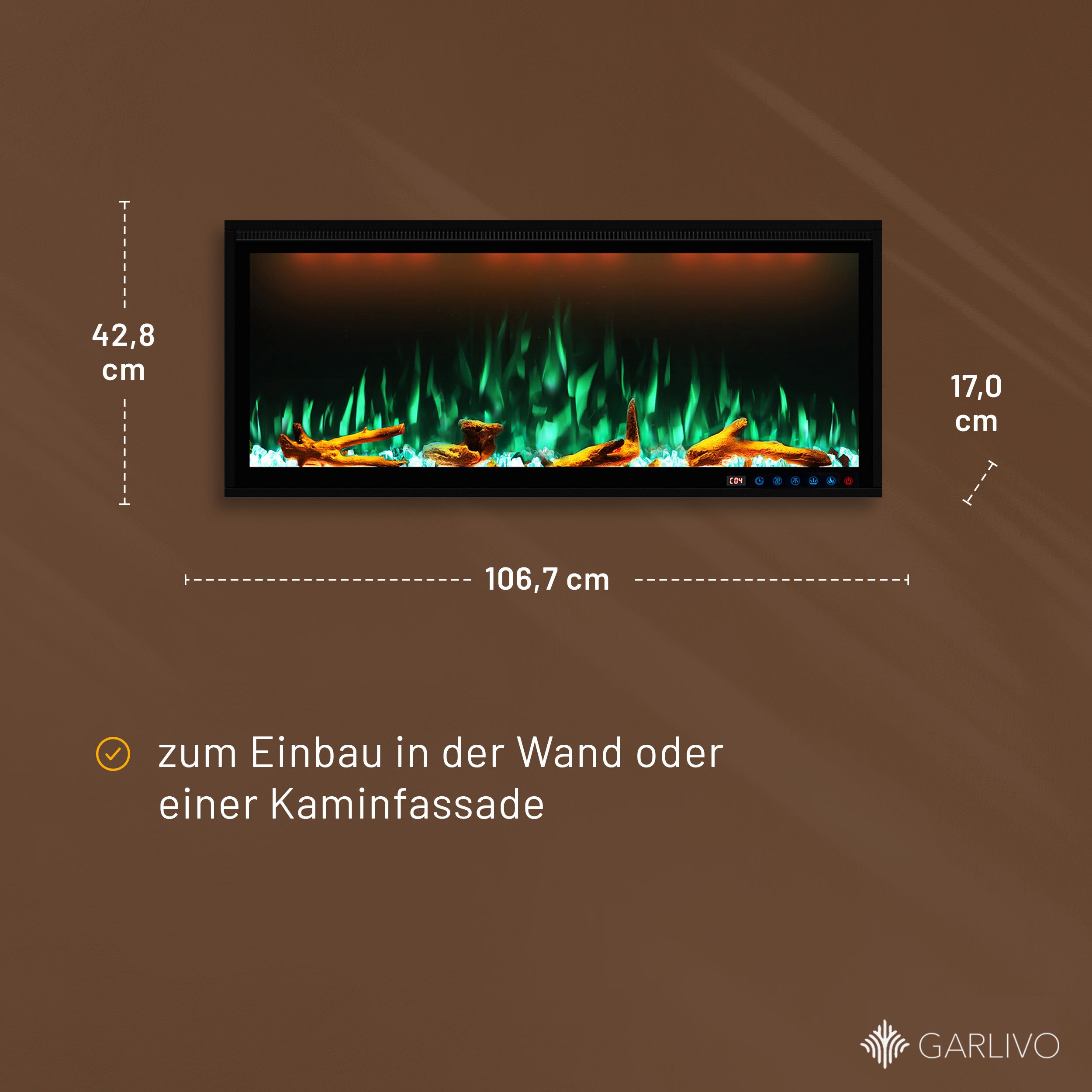 Garlivo Smart Wall Elektrokamineinsatz
