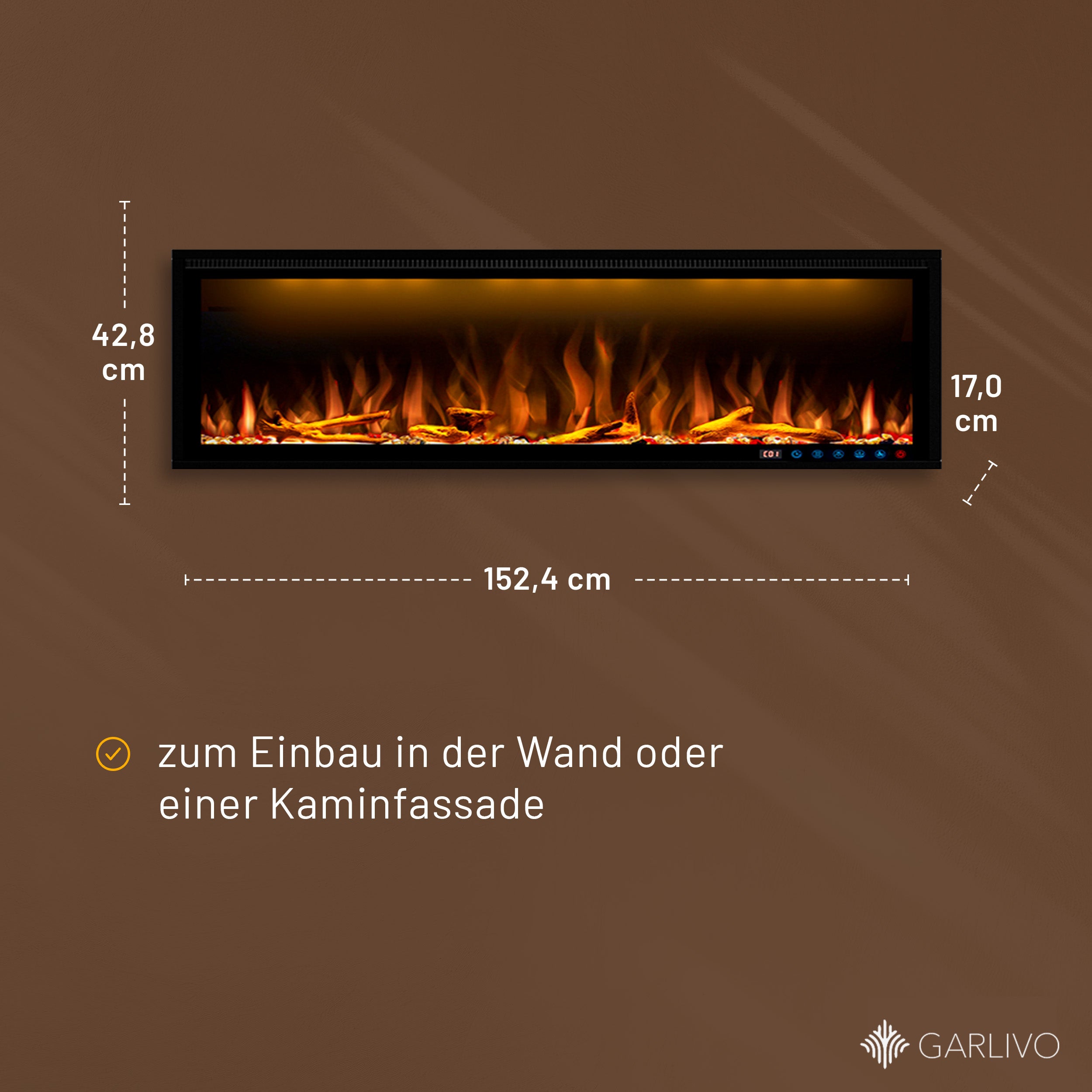 Garlivo Smart Wall Elektrokamineinsatz