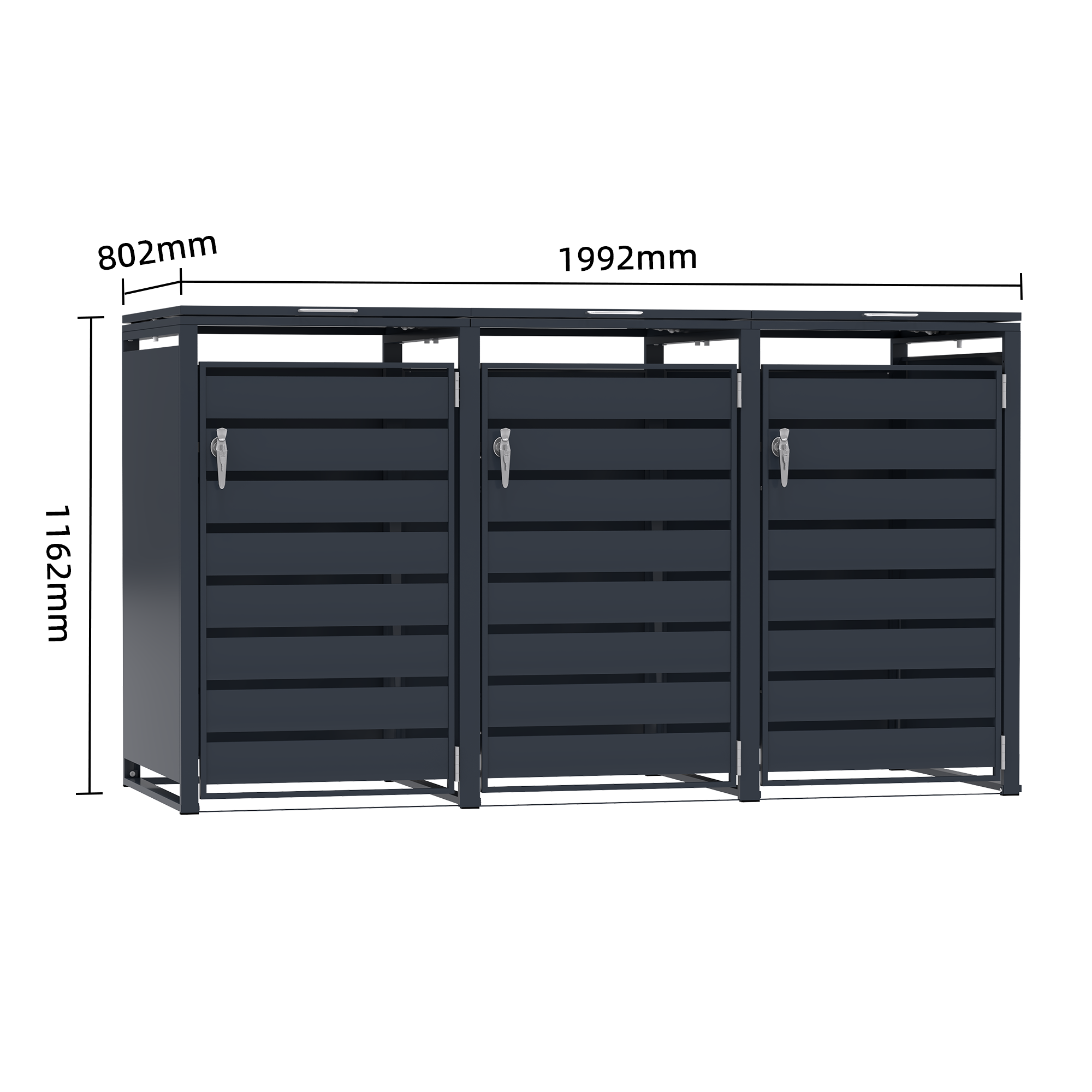 Garlivo Thymian 3er Mülltonnenbox