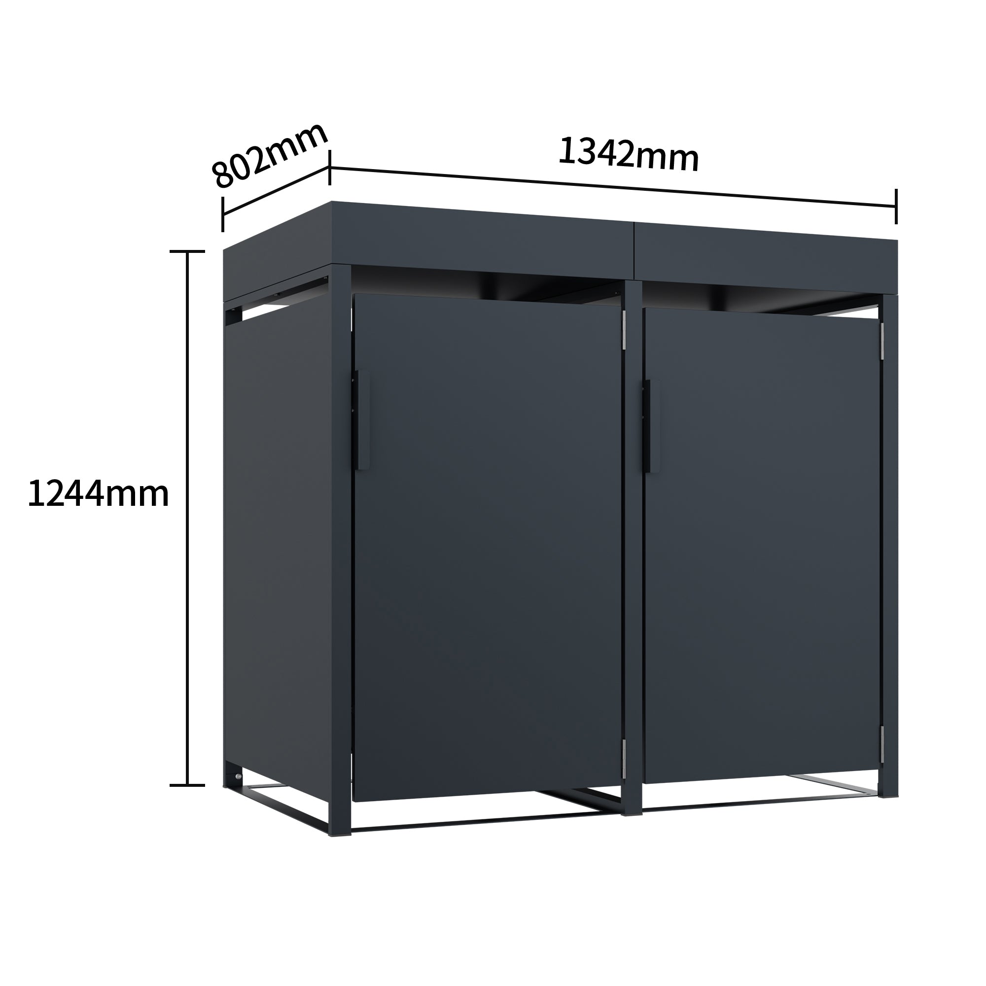 Garlivo Blaustern 2er Mülltonnenbox